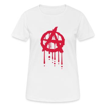 Icône de goutte de sang d'anarchie - T-shirt respirant Femme - blanc - Devant - AI Model Female 172 dark (172cm)