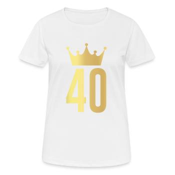 Cadeau de 40e anniversaire - T-shirt respirant Femme - blanc - Devant - AI Model Female 172 dark (172cm)