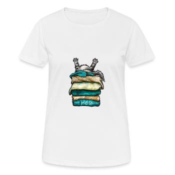 Jasper, le grouch du matin - T-shirt respirant Femme - blanc - Devant - AI Model Female 172 dark (172cm)