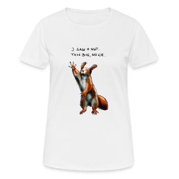Drôle d’écureuil imposteur - T-shirt respirant Femme - blanc - Devant - AI Model Female 172 dark (172cm)