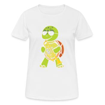 Drôle de tortue de mer Tortue de mer Eau de mer - T-shirt respirant Femme - blanc - Devant - AI Model Female 172 dark (172cm)
