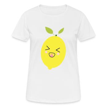 Kawaii Citron Kawaii Fruits Kawaii Kids Design - T-shirt respirant Femme - blanc - Devant - AI Model Female 172 dark (172cm)