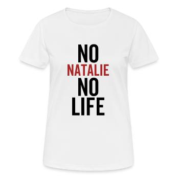 Pas de Natalie Pas de vie - T-shirt respirant Femme - blanc - Devant - AI Model Female 172 dark (172cm)