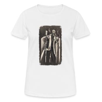 Halloween Singer - Women's Breathable T-Shirt - white - Front - AI Model Female 172 dark (172cm)