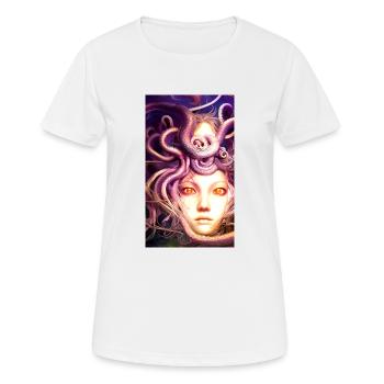 Parasite Cathulhu - T-shirt respirant Femme - blanc - Devant - AI Model Female 172 dark (172cm)