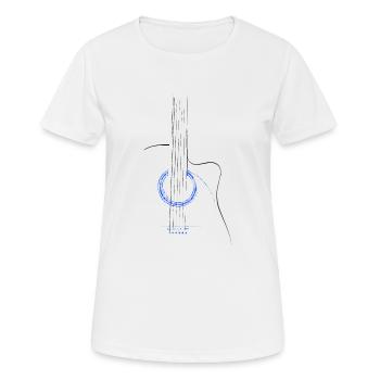 Acoustic guitar - Women's Breathable T-Shirt - white - Front - AI Model Female 172 dark (172cm)