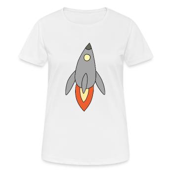 Fusée - T-shirt respirant Femme - blanc - Devant - AI Model Female 172 dark (172cm)