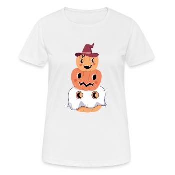 Kürbis-Pyramide - Frauen T-Shirt atmungsaktiv - Weiß - Vorne - AI Model Female 172 dark (172cm)