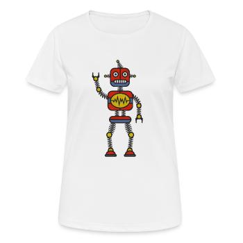 Robot - T-shirt respirant Femme - blanc - Devant - AI Model Female 172 dark (172cm)