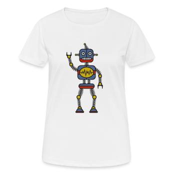 Robot - Women's Breathable T-Shirt - white - Front - AI Model Female 172 dark (172cm)