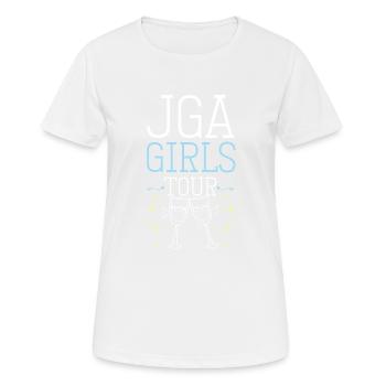 Visite des filles de célibataire - T-shirt respirant Femme - blanc - Devant - AI Model Female 172 dark (172cm)