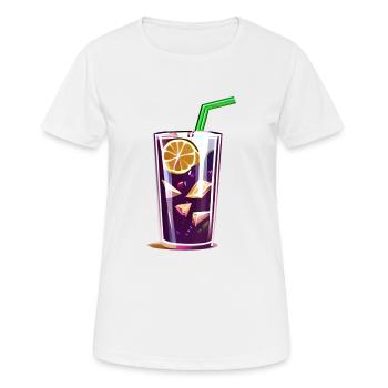 Boissons, Boissons, Comptoir, Gastronomie - T-shirt respirant Femme - blanc - Devant - AI Model Female 172 dark (172cm)