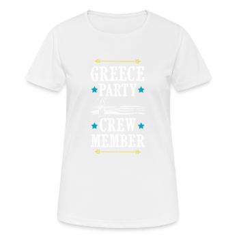 Greece Party Crew - Women's Breathable T-Shirt - white - Front - AI Model Female 172 dark (172cm)