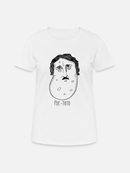 edgar allan poe poetato pun - Women's Breathable T-Shirt - white