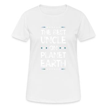 Le meilleur oncle dit - T-shirt respirant Femme - blanc - Devant - AI Model Female 172 dark (172cm)