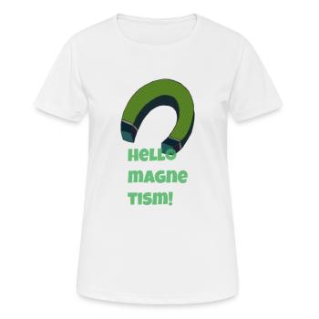 hello magnetism - Frauen T-Shirt atmungsaktiv - Weiß - Vorne - AI Model Female 172 dark (172cm)