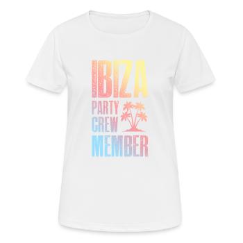 Ibiza Party Crew - Women's Breathable T-Shirt - white - Front - AI Model Female 172 dark (172cm)