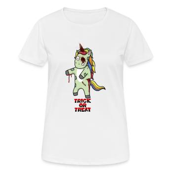 Halloween Trick or Treat Licorne Einhorn - T-shirt respirant Femme - blanc - Devant - AI Model Female 172 dark (172cm)