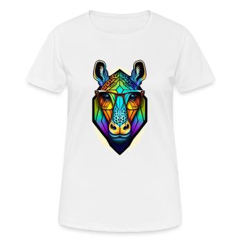 Zèbre - T-shirt respirant Femme - blanc - Devant - AI Model Female 172 dark (172cm)