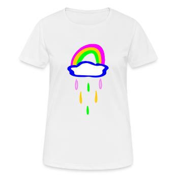 Rainbow and rain - Women's Breathable T-Shirt - white - Front - AI Model Female 172 dark (172cm)