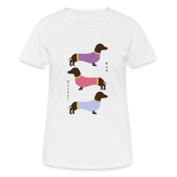 Dackel Mom - Frauen T-Shirt atmungsaktiv - Weiß - Vorne - AI Model Female 172 dark (172cm)