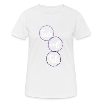L’artisanat culinaire embrasse le destin - T-shirt respirant Femme - blanc - Devant - AI Model Female 172 dark (172cm)
