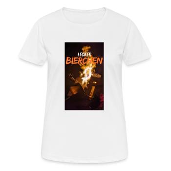 Lecker Bierchen - Frauen T-Shirt atmungsaktiv - Weiß - Vorne - AI Model Female 172 dark (172cm)