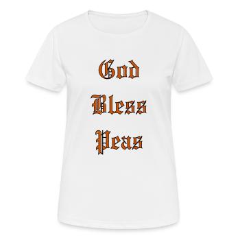 GodBlessPeas - T-shirt respirant Femme - blanc - Devant - AI Model Female 172 dark (172cm)