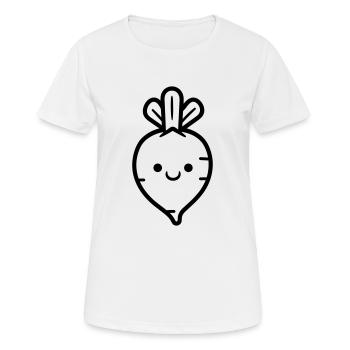 Carotte - T-shirt respirant Femme - blanc - Devant - AI Model Female 172 dark (172cm)
