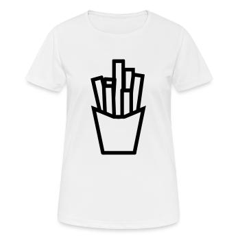 French fries - Women's Breathable T-Shirt - white - Front - AI Model Female 172 dark (172cm)
