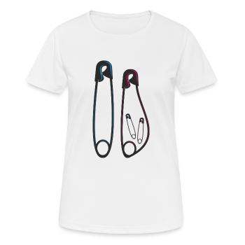 Annonce grossesse jumeaux fille garçon - T-shirt respirant Femme - blanc - Devant - AI Model Female 172 dark (172cm)