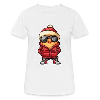 Poulet Cool BD - T-shirt respirant Femme - blanc - Devant - AI Model Female 172 dark (172cm)
