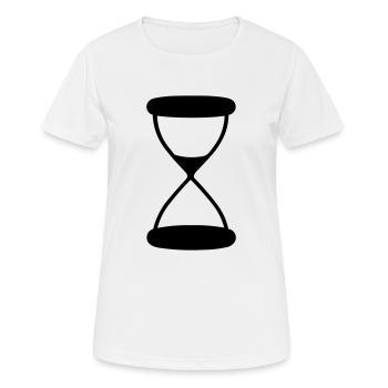 Stundenglas - Frauen T-Shirt atmungsaktiv - Weiß - Vorne - AI Model Female 172 dark (172cm)