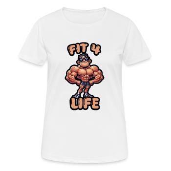 Bodybuilder Cool - T-shirt respirant Femme - blanc - Devant - AI Model Female 172 dark (172cm)