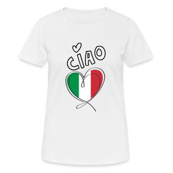 Ciao Italia - Women's Breathable T-Shirt - white - Front - AI Model Female 172 dark (172cm)