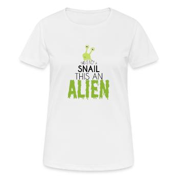 Alien / Zone 51 / UFO: Ce n'est pas un escargot. cette - T-shirt respirant Femme - blanc - Devant - AI Model Female 172 dark (172cm)