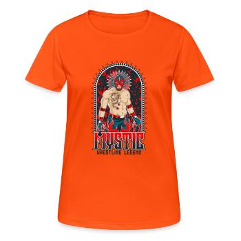 Wrestlers - Women's Breathable T-Shirt - neon orange - Front - AI Model Female 172 dark (172cm)