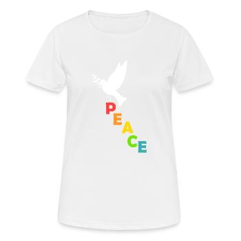 Peace Dove - Peace - World Peace - Pacifist - Women's Breathable T-Shirt - white - Front - AI Model Female 172 dark (172cm)