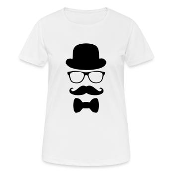 Silhouette de gentleman - T-shirt respirant Femme - blanc - Devant - AI Model Female 172 dark (172cm)