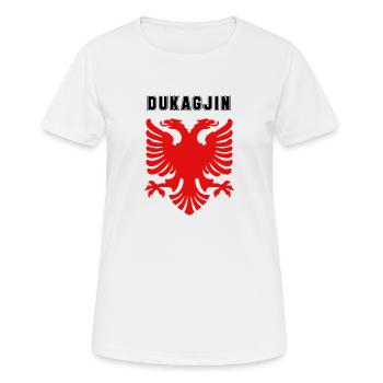 Dukagjin Albanian Albanischer Adler Albaner Kosova - Frauen T-Shirt atmungsaktiv - Weiß - Vorne - AI Model Female 172 dark (172cm)