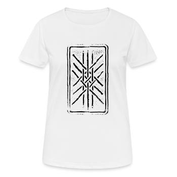 Netz von Wyrd Gitter Skulds Netz Binderune Symbol - Frauen T-Shirt atmungsaktiv - Weiß - Vorne - AI Model Female 172 dark (172cm)