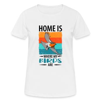 Bird Watching Birds Watching Birding Bird - Women's Breathable T-Shirt - white - Front - AI Model Female 172 dark (172cm)
