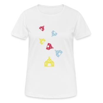 Église - T-shirt respirant Femme - blanc - Devant - AI Model Female 172 dark (172cm)
