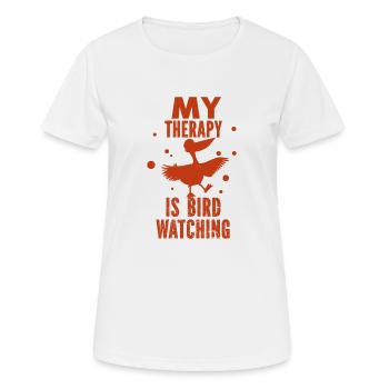 Oiseaux - Vol - Conservation de la nature Amoureux des animaux - Zoo - T-shirt respirant Femme - blanc - Devant - AI Model Female 172 dark (172cm)