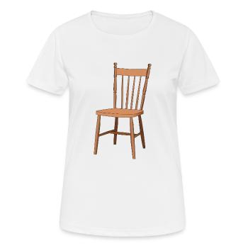 canapé canapé chaise chaise chaise table lamp lampe benc - T-shirt respirant Femme - blanc - Devant - AI Model Female 172 dark (172cm)