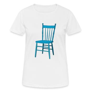 canapé canapé chaise chaise chaise table lamp lampe benc - T-shirt respirant Femme - blanc - Devant - AI Model Female 172 dark (172cm)