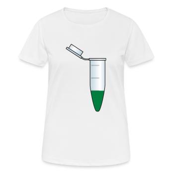 reagenzglas flask tube experiment chemistry chemie - T-shirt respirant Femme - blanc - Devant - AI Model Female 172 dark (172cm)