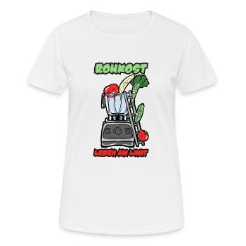 ROHKOST LEBEN AM LIMIT - Frauen T-Shirt atmungsaktiv - Weiß - Vorne - AI Model Female 172 dark (172cm)
