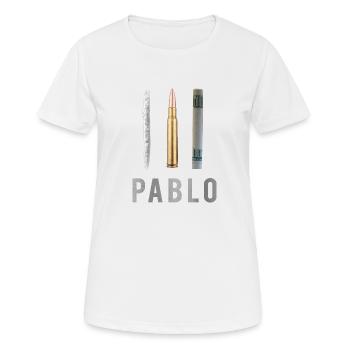 Pablo - Frauen T-Shirt atmungsaktiv - Weiß - Vorne - AI Model Female 172 dark (172cm)
