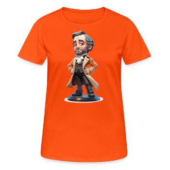 Historisches Erbe - Frauen T-Shirt atmungsaktiv - Neonorange - Vorne - AI Model Female 172 dark (172cm)
